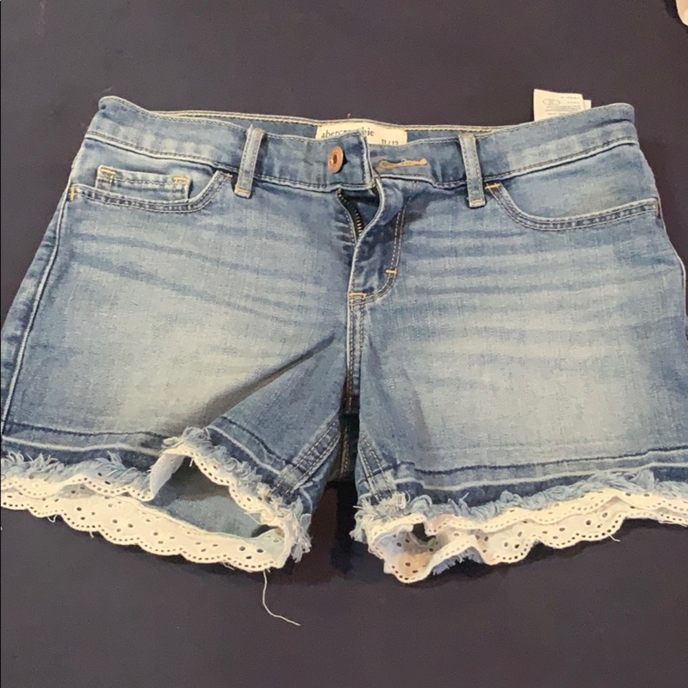 Abercrombie kids girls denim shorts